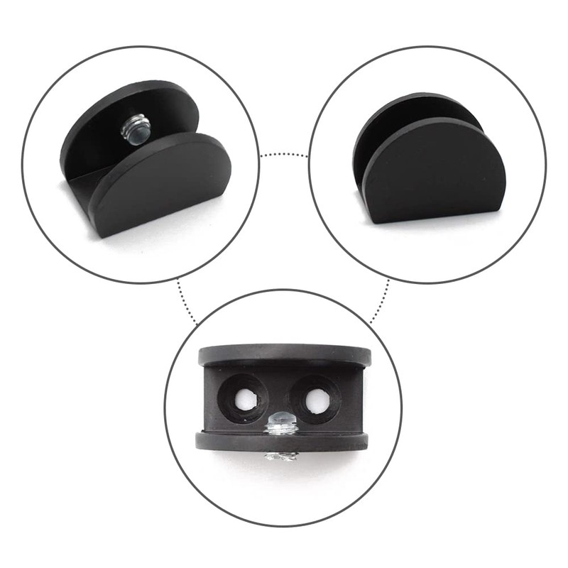4 Pcs Glass Shelf Brackets Adjustable Glass Clip Holders with