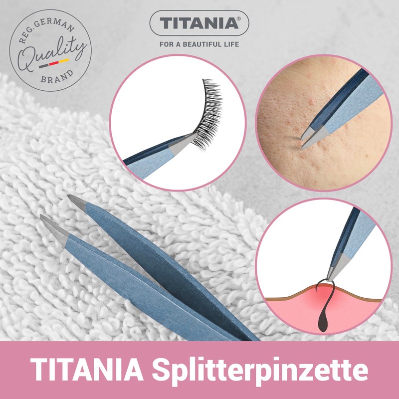 TITANIA® Tweezers Set - Stainless Slicker Tweezers with Slant Tip