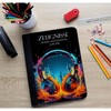 CreaDesign, Children's Certificate Folder with Name, Neon Headphones Motif without