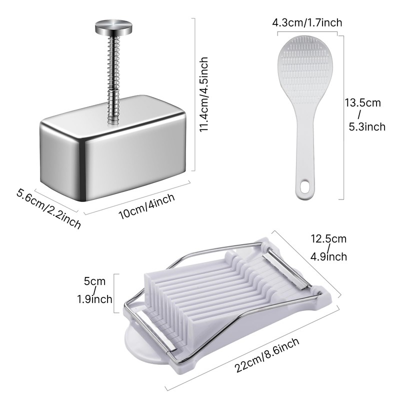 Shoxil Spam Musubi Mold Kit - Stainless Steel Onigiri Maker