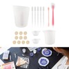Silicone Measuring Cup Tool Kit Spatula Finger Gloves Pipettes Epoxy