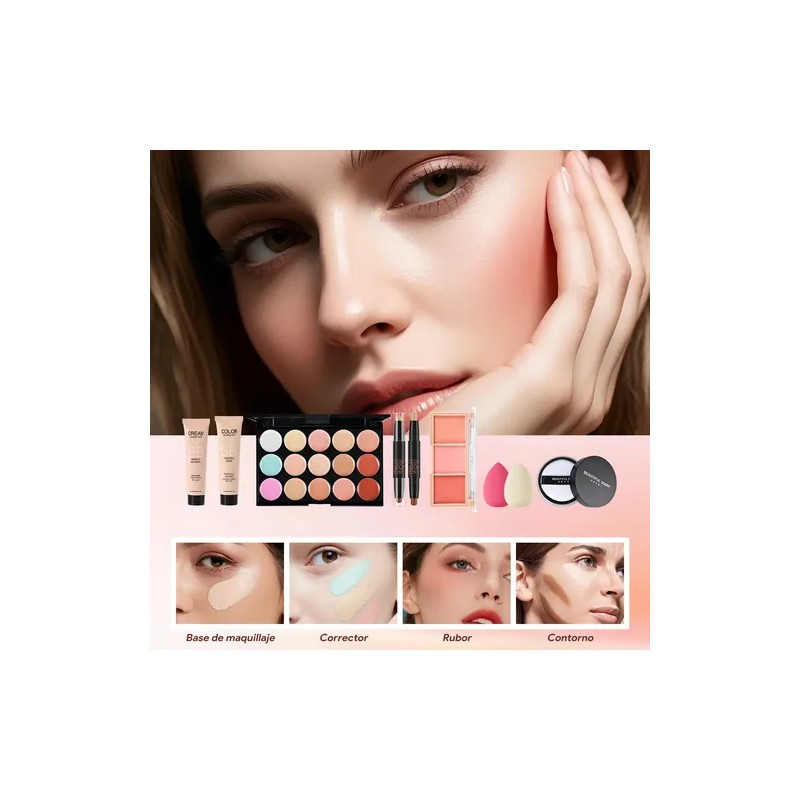 134 Kit De Maquillaje Profesional Completo Para Principiante