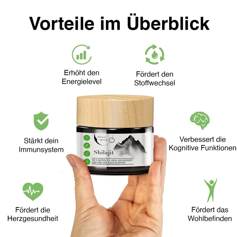 Nature spring Mumijo Shilajit Harz in Glas | Premium +2