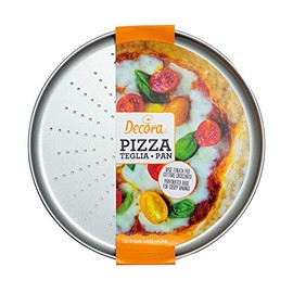 Decora 0075033 28 cm Crispy Pizza Pan, Steel, Grey