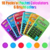 18 Pack Basic Calculators for Students, Pocket Calculator Bulk Classroom