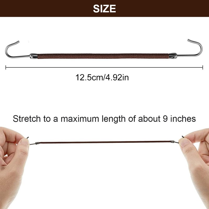 REQAG Pack of 15 Ponytails Hooks Elastic Band Hair Hooks