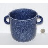 Unbranded Ceramic Planter Pot Blue Glazed With Handles