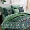 Boho Green Comforter Set Queen Size,8 Piece Bed in a