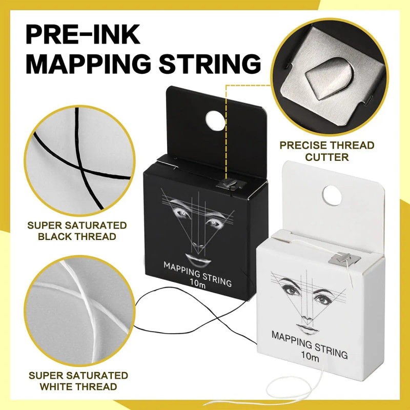 6pz Hilo Entintado Atomus Para Diseño De Cejas Microblading