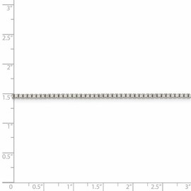 JewelryWeb 925 Sterling Silver Solid Polished Lobster Claw Closure 1.75mm Box Chain Necklace 16 Inch Spring-Ring Chain-Necklace for Women and Men