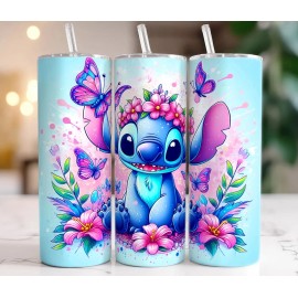 Handmade Blue Monster Cartoon Character Tumbler 20oz  Insulated Travel Mug