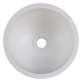 RV Sink | 12" Round Bathroom Sink | White, Bone, or Dark Gray Granite | Hydrophobic Coating (White)