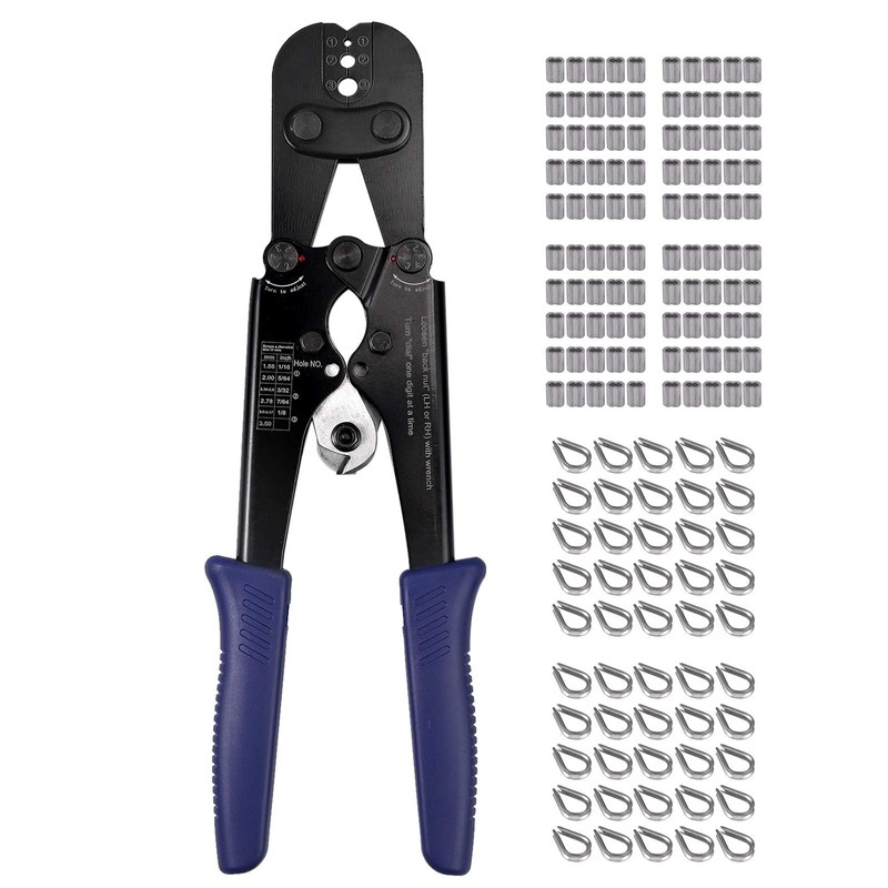 Proster Wire Rope Crimping Tool - Hand Swagging Crimper and