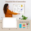 DOLLAR BOSS Magnetic Whiteboard, 24" x 18" Vintage White