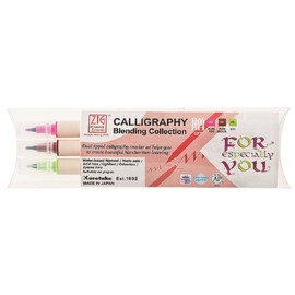 Kuretake Zig Memory System Blending Calligraphy Collection - 2mm & 5mm, Set of 3, Dual Tip