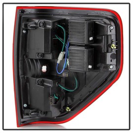 ACANII - For 2009-2014 Ford F150 Pickup Truck Red Clear LED Light Tube Tail Lights Lamps Assembly Set Driver & Passenger