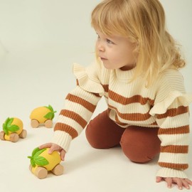Oli & Carol Lou the Lemon Baby Car Toy from 0+ Baby Handmade
