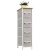 Somdot Narrow Dresser with 4 Drawers, Slim Storage Chest of