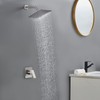 POPFLY Shower Faucet Set System, 8 Inch Square Rainfall Single