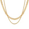 18K Gold Plated Necklace For Women, Lightweight Titanium Steel Layered
