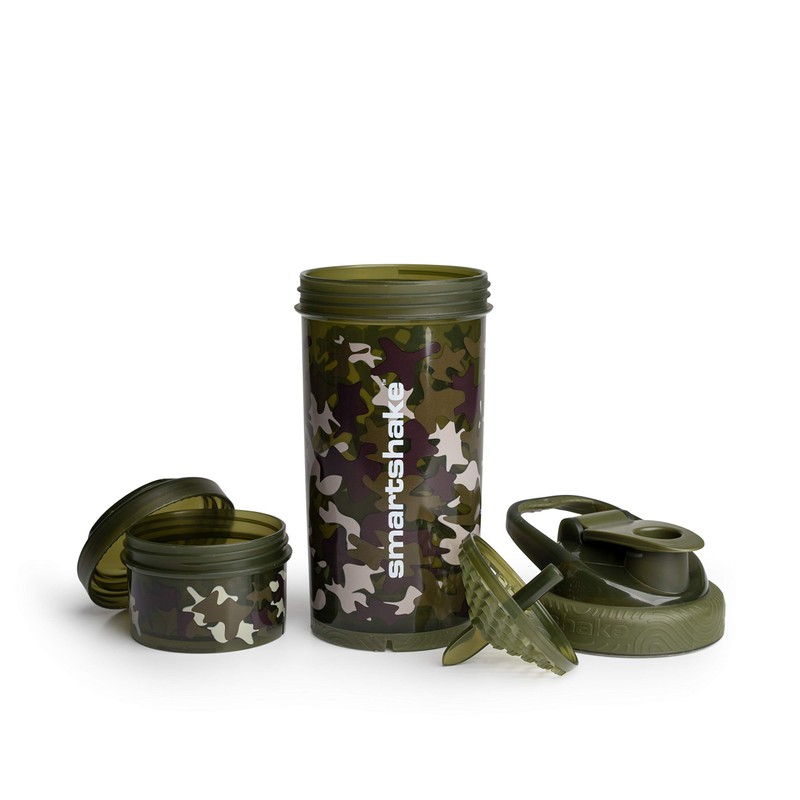 SmartShake Revive 25oz/ 750m Camo Green Protein Shaker, Makes Fruit