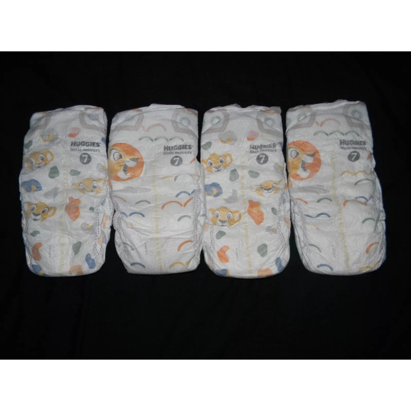 Huggies 4 Huggies little movers Disposable Diapers Size 7 over