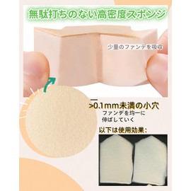 YOYOSOFT Makeup Sponges, Disposable Sponges, Foundation, Large Capacity, 35 Pieces, House Type, Water and No Water, Mini, Storage Case, Makeup Sponge, High Density, Rubber-free, Makeup Supplies