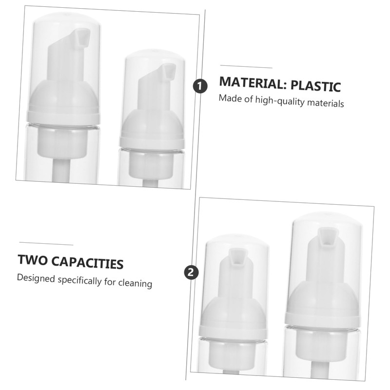 Ciieeo Bubble Making Bottle Set 4pcs 50ml 60ml Foaming Dispenser