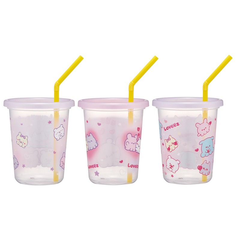 Skater (Skater) Straw Attached Tumbler 3-Piece Set 320ml Made in
