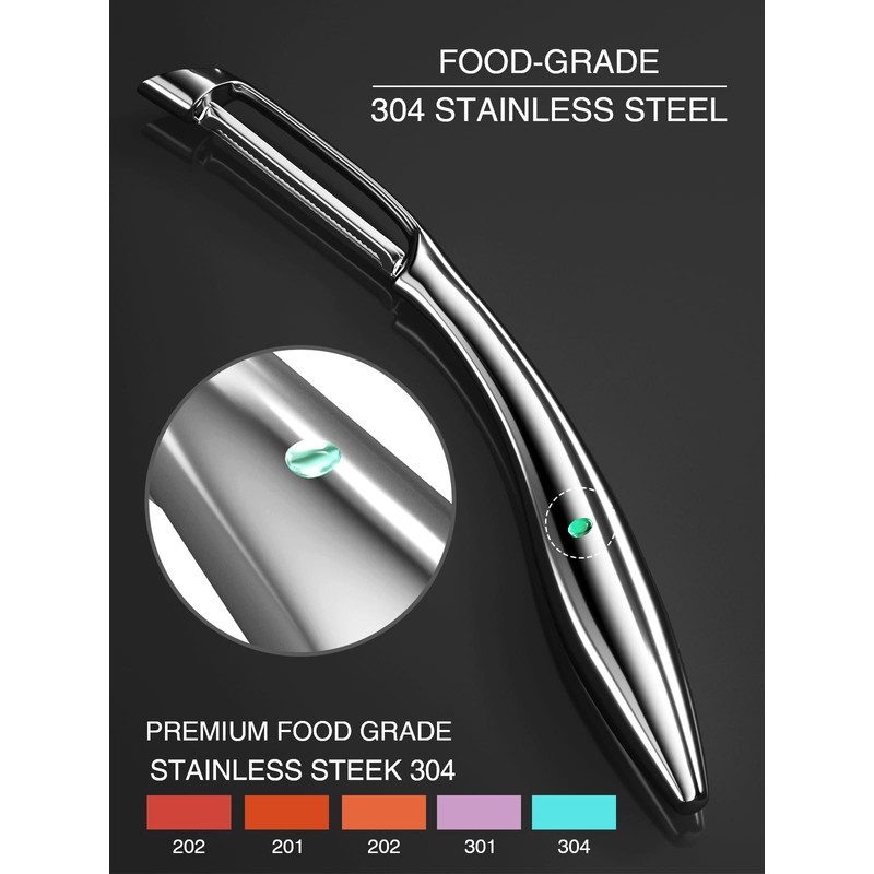 SimCoker Vegetable Peeler For Kitchen, Premium Potato Peelers 304 Stainless