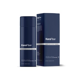 Hair Fibres Black by KeraFiber Professional-Natural Keratin Hair Building Fibres for Men and Women, Full Head of Hair in 30 Seconds