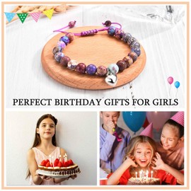 KORAS 13th Birthday Gifts for Girls, Heart Charm Beaded Bracelet Gifts for 13 Year Old Girls, Sweet 13th Birthday Presents