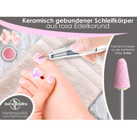 Fine corundum stone grinder, ceramic grinder, nail cutter, manicure, nail bit, grinding body, milling tool, nail care, grinder, ceramic cutter for working around the nail (model 11)