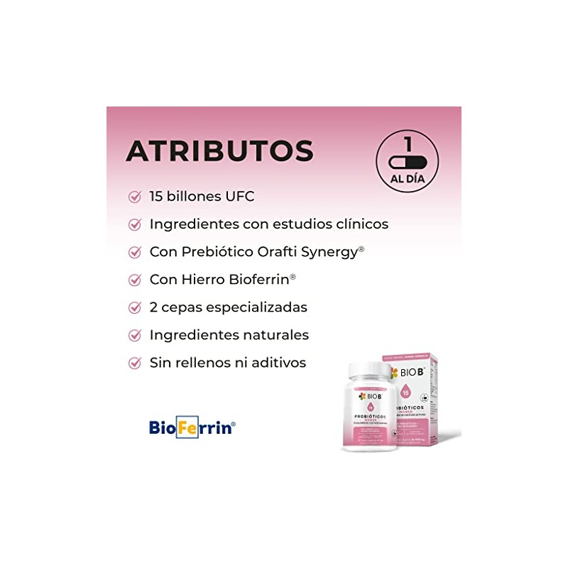Bio Probióticos Women Billones Ufc Hierro Bioferrin Cepas Especializadas Mujer