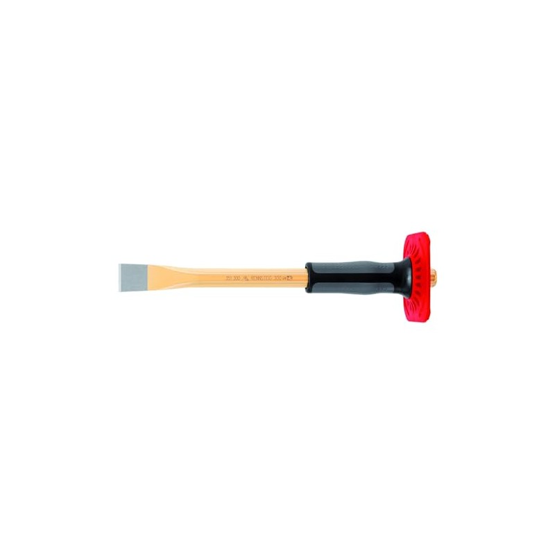 Rennsteig 351 250 1 Octagonal Painted Mason's Chisel with Handguard,