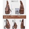 DOOMUS Men's Shoulder Bag, Crossbody Bag, Genuine Leather, Waterproof, Large