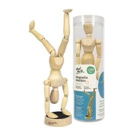 Mont Marte Mannequin – 20cm, made of Wood – Male drawing Mannequin – Magnetic Drawing Model for Artists
