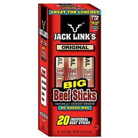Jack Link's Beef Sticks, Original, 0.92 Ounce , 20 Count
