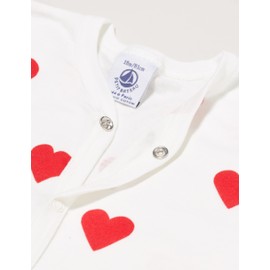 Petit Bateau Baby Girls Foot-Free Pyjamas for a Good Sleep, intense green/black/white