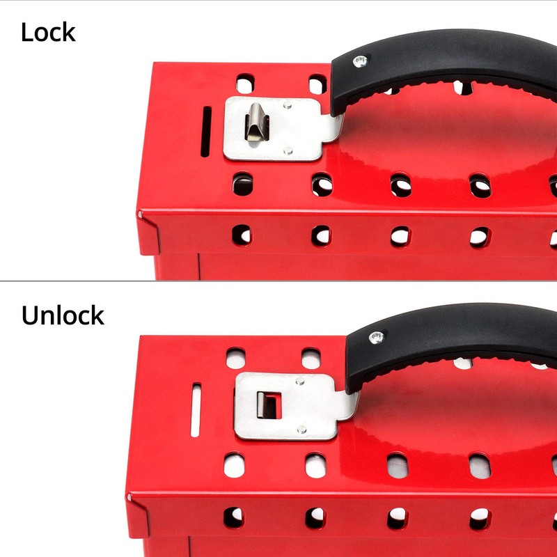 QWORK Portable Lockout Tagout Box, Group Safety Lock Box with