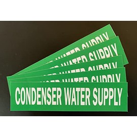 Condenser Water Supply Sticker (5 Pack) Vinyl Decal 8" X 2" (X5PS132)