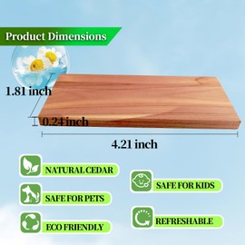 CEDARCAL 20 Piece Set of Premium Cedar Blocks for Clothes Storage - Crafted from 100% Pure Cedar Wood Planks - Ideal for Organizing Your Closet, Wardrobes, Boxes, Drawers, and Bins.