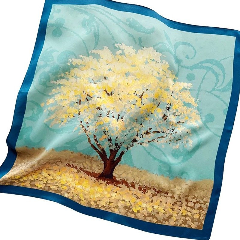 Mulberry Silk Scarf – Silk Square Scarf Women, Silk Headband