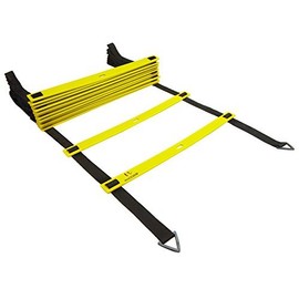 Wacces Adjustable Agility Ladder for Soccer, Speed, Football, Fitness with Carry Bag (8 Rungs - Yellow)