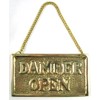 Hanging Solid Brass Fireplace Damper Open Closed Sign