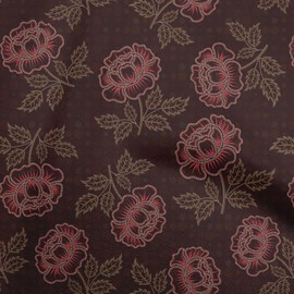 oneOone Velvet Maroon Fabric Dotted Floral Quilting Supplies Print Sewing Fabric by The Yard 58 Inch Wide