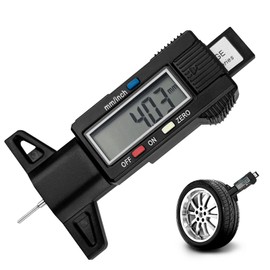 Gvolatee Tread Depth Gauge for Tyres, Tyre Tread Depth Gauge, Tyre Tread Depth Gauge with LCD Display, Tyre Depth Gauge, Digital Car Depth Gauge for Car, Truck, Van, Motorcycle