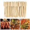 200 Pieces Paddle Bamboo Skewers, Flat Burgers Sticks Children Skewers