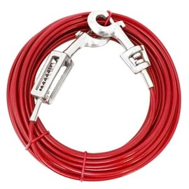 Boss Pet Large Dog Tie Out w Spring 20ft