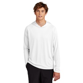 Port & Company Performance Pullover Hooded Tee-PC380H-S-White